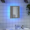 vidaXL LED Mirror Cabinet Gray sonoma Engineered wood, acrylic