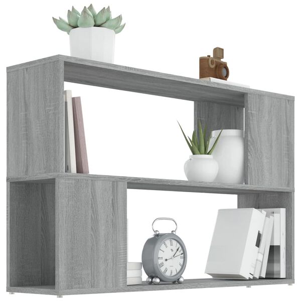 vidaXL Book Cabinet Grey Sonoma Engineered wood Book Cabinet Rectangular
