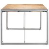 vidaXL Dining Table Brown and Grey Rough Mango Wood and Steel Large