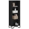 vidaXL Bookcase Black Engineered wood, Metal Medium Modern Bookcase