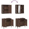 vidaXL Bathroom Furniture Set Brown Oak Engineered Wood