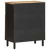 vidaXL Sideboard Black Solid rough mango wood and iron Medium Sideboard