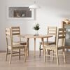 vidaXL Dining Chair Set of 4 Brown Solid acacia wood (brushed) Standard