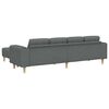 vidaXL Sofa Set Dark gray fabric