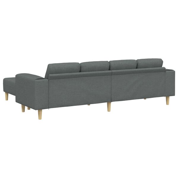 vidaXL Sofa Set Dark gray fabric