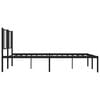 vidaXL Bed Frame Black Powder-Coated Steel 72 x 84 in Bed Frame