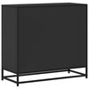 vidaXL Book Cabinet Black Engineered wood and metal Medium Book Cabinet