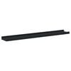 vidaXL Frame Ledge Shelf Set of 2 Black MDF 31.5 in Wall mounting