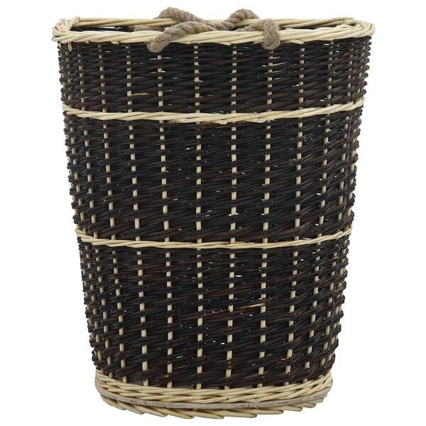 vidaXL Firewood Backpack with Carrying Belts 19.7"x17.3"x22.8" Natural Willow