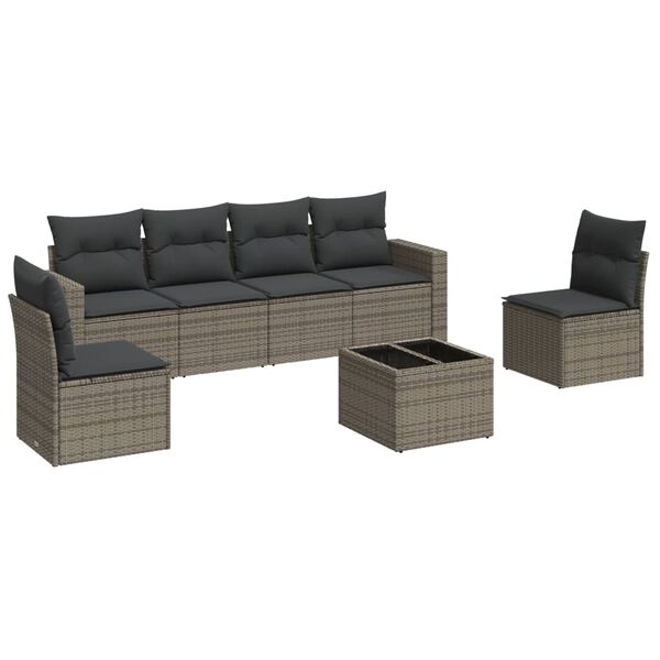 vidaXL Garden Sofa Set Grey
