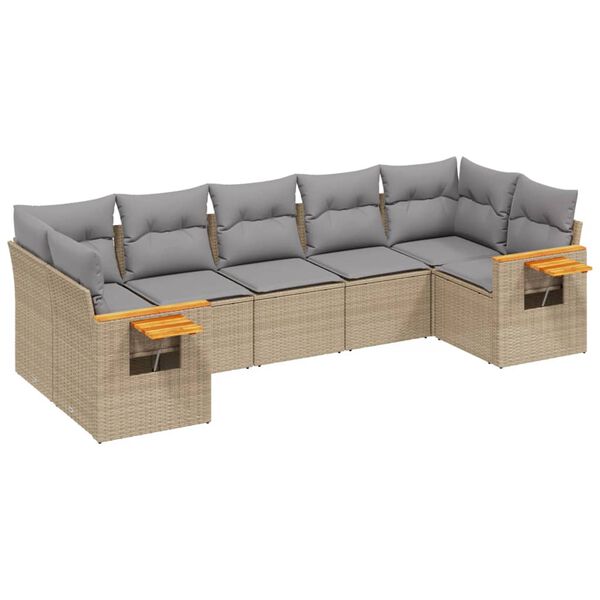 vidaXL Garden Sofa Set Beige