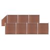 vidaXL WPC Fence Set 7 Square + 1 Slanted 516.1"x73.2" Brown