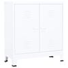 vidaXL Storage Chest White Steel Medium Storage Chest Rectangular