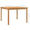 vidaXL Dining Table Teak Fine sanded teak hardwood Medium Durable