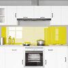 vidaXL Kitchen Backsplash 2 pcs Yellow 43.31 x 23.62 in Tempered Glass