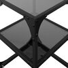 vidaXL Coffee Table Transparent glass Engineered wood, steel, glass Small