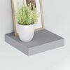 vidaXL Wall Shelf Set of 2 Gray MDF 9.1x9.3x1.5 in Wall Shelf Square