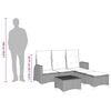 vidaXL Garden Sofa Set Brown PE Rattan Large Modular Garden Sofa Set