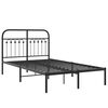 vidaXL Bed Frame Black Steel Full Bed Frame Rectangular Modern