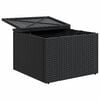 vidaXL Garden Stool Black and Cream Poly Rattan, Powder-Coated Steel