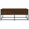 vidaXL Coffee Table Brown Oak Engineered Wood, Metal 39.4 x 20.1 x 15.7 in
