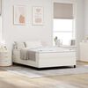 vidaXL Platform Bed Frame Cream 55.12 x 74.80 in Fabric