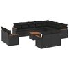 vidaXL Garden Sofa Set Black