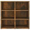 vidaXL Shoe Cabinet Set of 2 Smoked oak Engineered wood