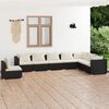 vidaXL Garden Lounge Set Black PE rattan Large Modular