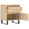 vidaXL Bedside Cabinet Set of 2 Sonoma Oak Engineered wood, metal Medium