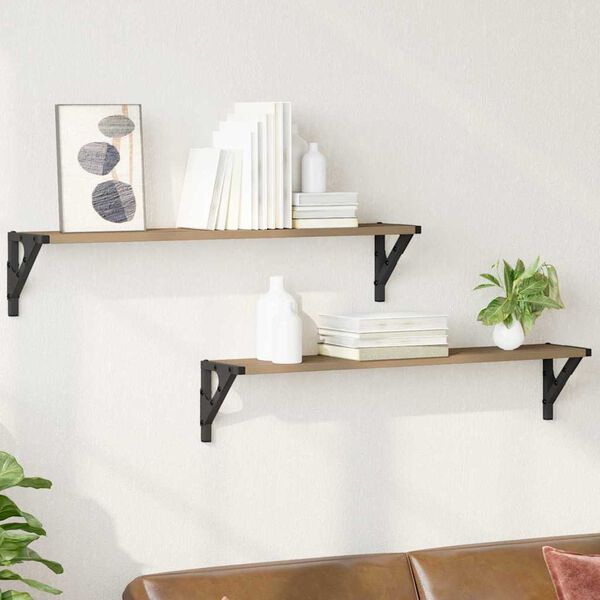 vidaXL Wall Shelves 2 pcs Artisan Oak 31.50 x 5.91 x 6.10 in