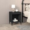 vidaXL Bedside Cabinet Black Engineered wood Medium Bedside Cabinet