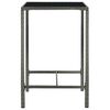 vidaXL Garden Bar Set Grey PE rattan Medium Footrest Garden Bar Set