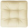 vidaXL Pallet Cushion Cream 100% polyester 9.0" x 9.0" x 1.5