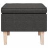 vidaXL Stool Dark grey 100% Polyester, Rubber wood Compact Simple