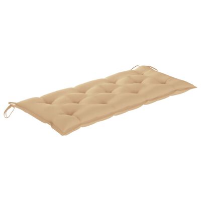 vidaXL Folding Patio Bench with Cushion 46.5'' Bamboo