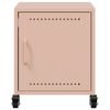 vidaXL Bedside Cabinet Set of 2 Pink Cold-rolled steel Bedside Cabinet