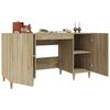 vidaXL Desk Sonoma Oak Engineered Wood Medium Desk Rectangular