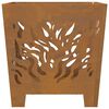 vidaXL Fire Pit Brown 15.75 x 15.75 x 15.75 in Steel