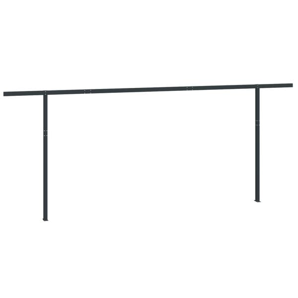 vidaXL Awning Post Set Anthracite Iron 236.2 x 96.5 in Height-Adjustable