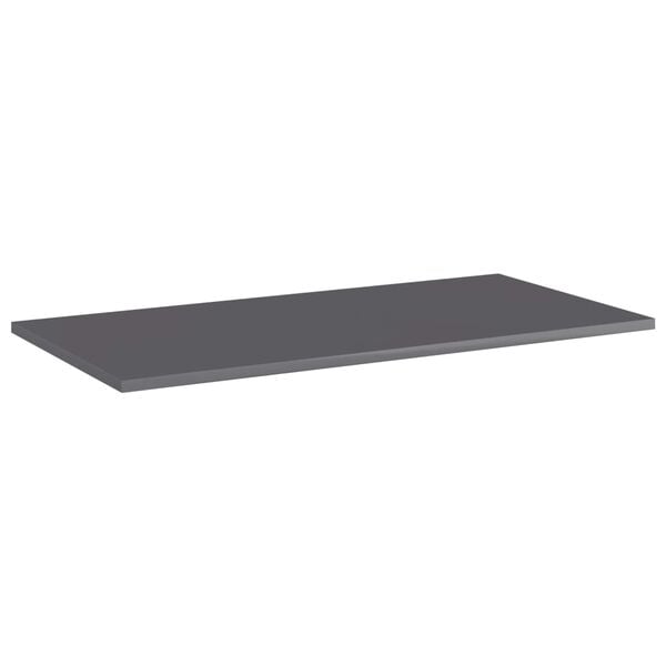 vidaXL Shelf Set of 8 High gloss grey Engineered wood