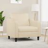 vidaXL Sofa Chair Cream Fabric (100% polyester), metal, textilene Single