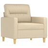 vidaXL Sofa Set Cream Fabric (100% polyester), metal, textilene, plywood