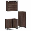 vidaXL Bathroom Furniture Set Brown oak Engineered wood, metal, glass