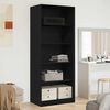 vidaXL Wardrobe Black oak 31.50 x 19.69 x 78.74 in Engineered Wood