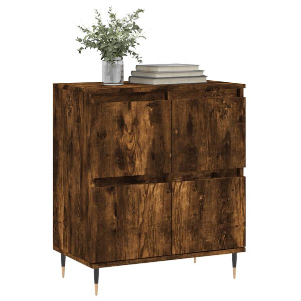 vidaXL Sideboard Smoked oak Engineered wood, iron Medium Sideboard