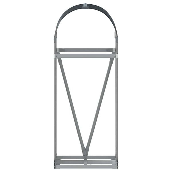 vidaXL Log Holder Anthracite 15.7x17.7x39.4" Galvanised Steel