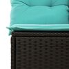 vidaXL Garden Bench with Cushion Black Poly rattan