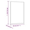 vidaXL Wall Mirror Transparent Glass 16x24 in Wall mounting