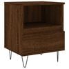 vidaXL Bedside Cabinet Brown Oak Engineered wood, Metal Medium